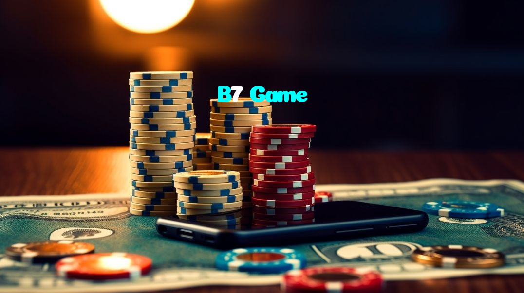 B7 Game casino presented on mobile device in Pakistan with slots and live games